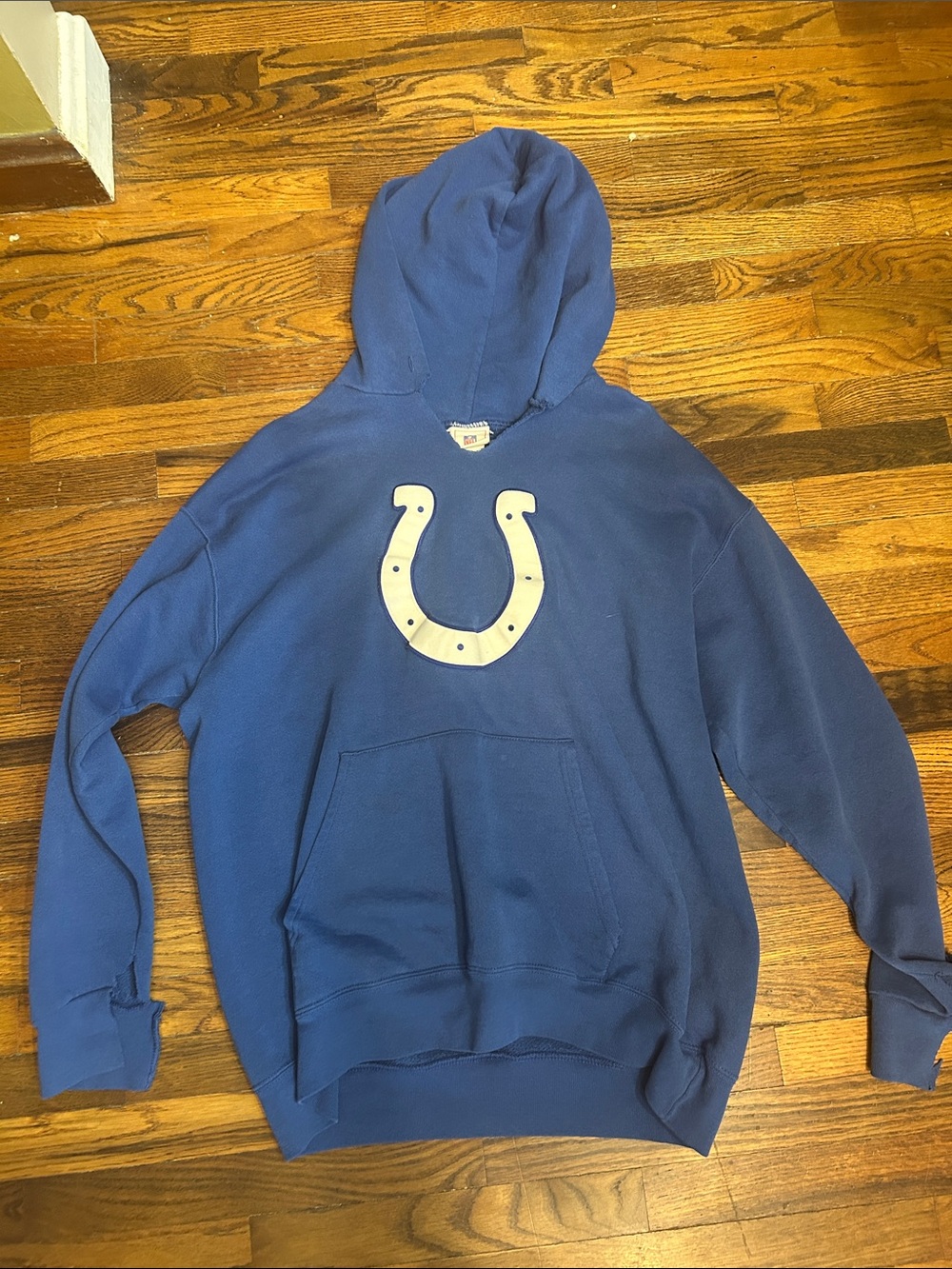 NFL Royal Blue Hoodie with White Horseshoe Emblem